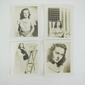 Jeanne Craine Photographs Lot of 4 Hollywood Actress American Flag Vintage 1940s